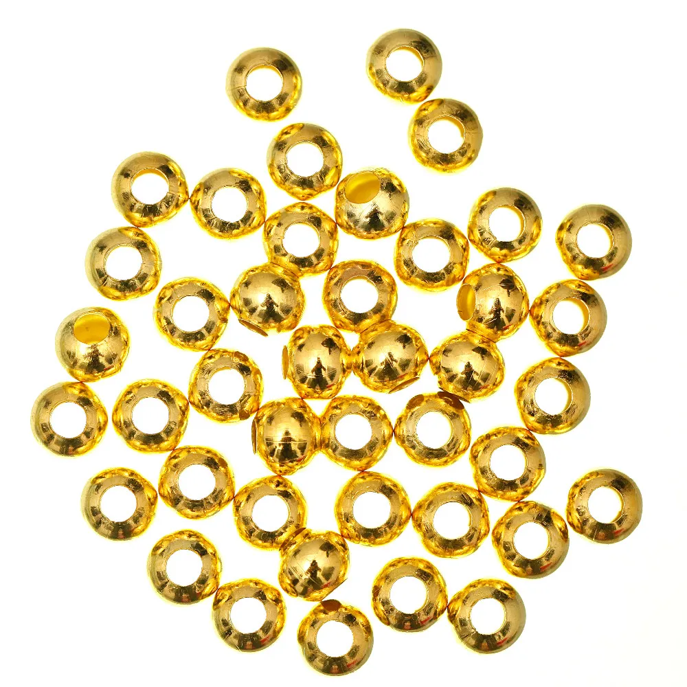 

100pcs Beads Round Beads Decorated with Tibetan Silver Spacer Beads for DIY Jewelry Making Bracelet Necklace DIY Material