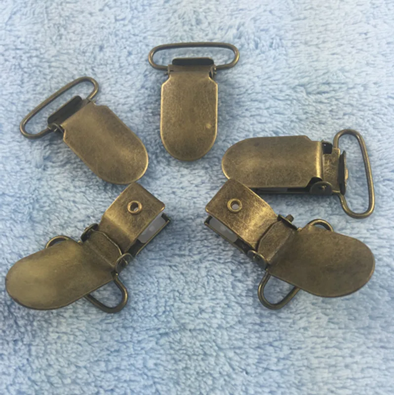 1'' 25 mm New Vintage Metal Antique bronze Suspenders Clip Casual Clothing Accessories for Men and women Paci Clips 50pcs/lot | Дом и