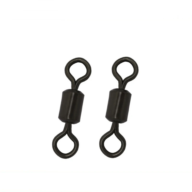 2000Pcs 4#  Rolling Barrel Fishing Swivel Snap Matte Black Fishing Hook Line Connector Carp Fishing Tackle Accessories Pesca