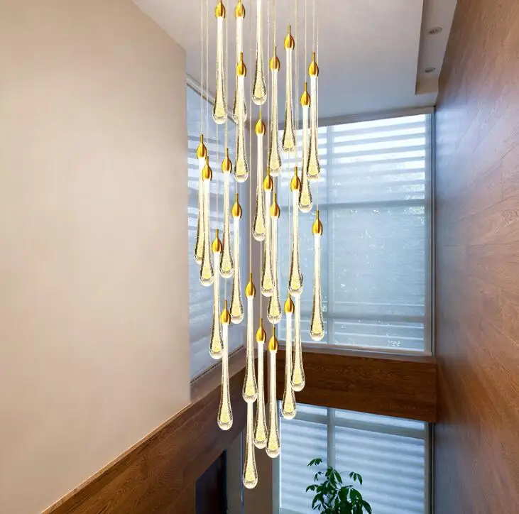 Постмодерн роскошная атмосфера модель комнаты каплевидный кристалл свет