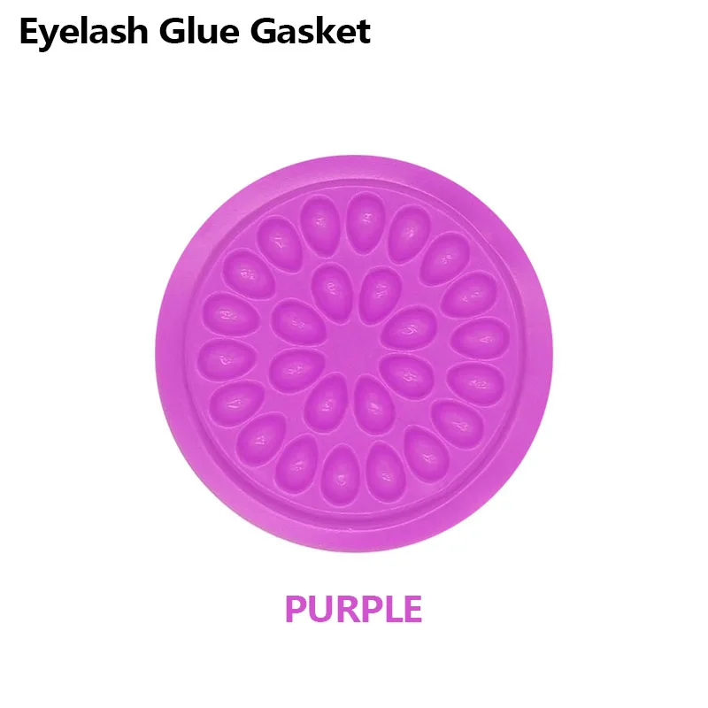 Purple Клейкая прокладка для ресниц Клей Держатель Клей поддон для наращивания ресниц клеевые подушечки подставка на ресницы пластиковый клей держатель - Цвет: Purple