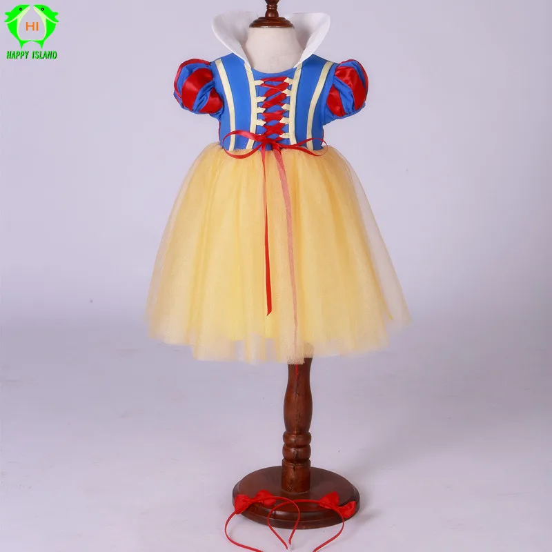 Новинка Юбка-американка Платье Белоснежки принцессы Детское платье с юбкой для