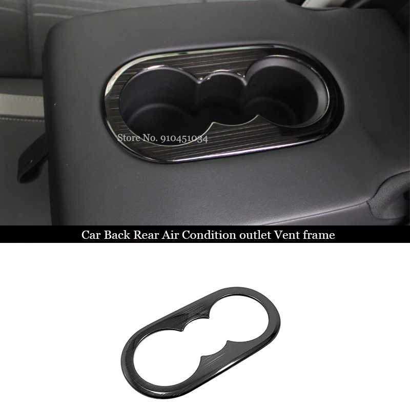 

For Volkswagen VW Golf 8 MK8 2020 2021 Car Accessories LHD Stainless Black Car rear water cup frame Cover Trim Styling 1pcs