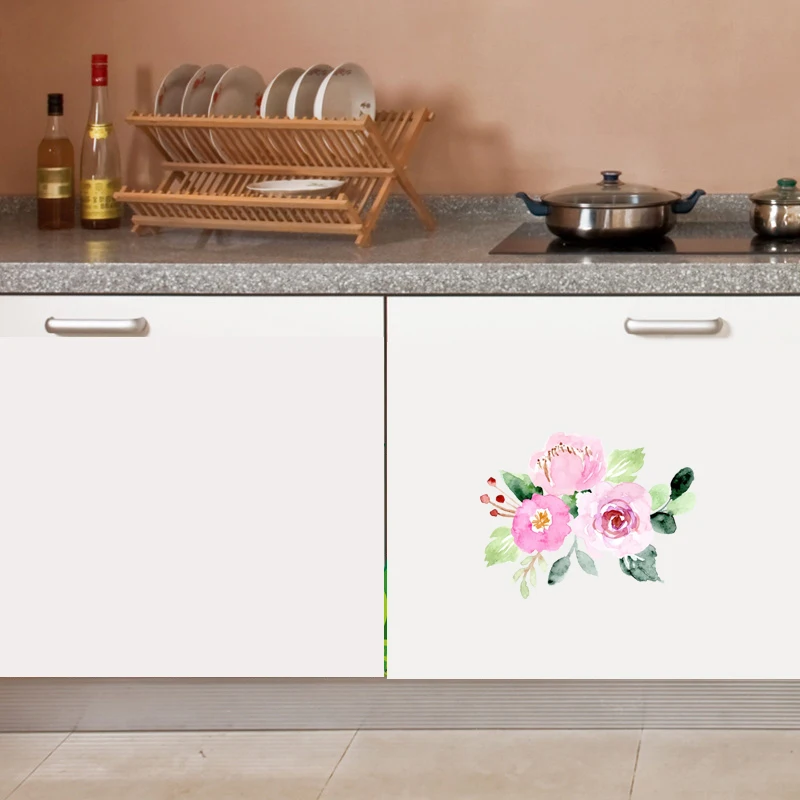 Три Ratels QCF22 пресноводный лес ручная роспись растение розовый цветок девушка