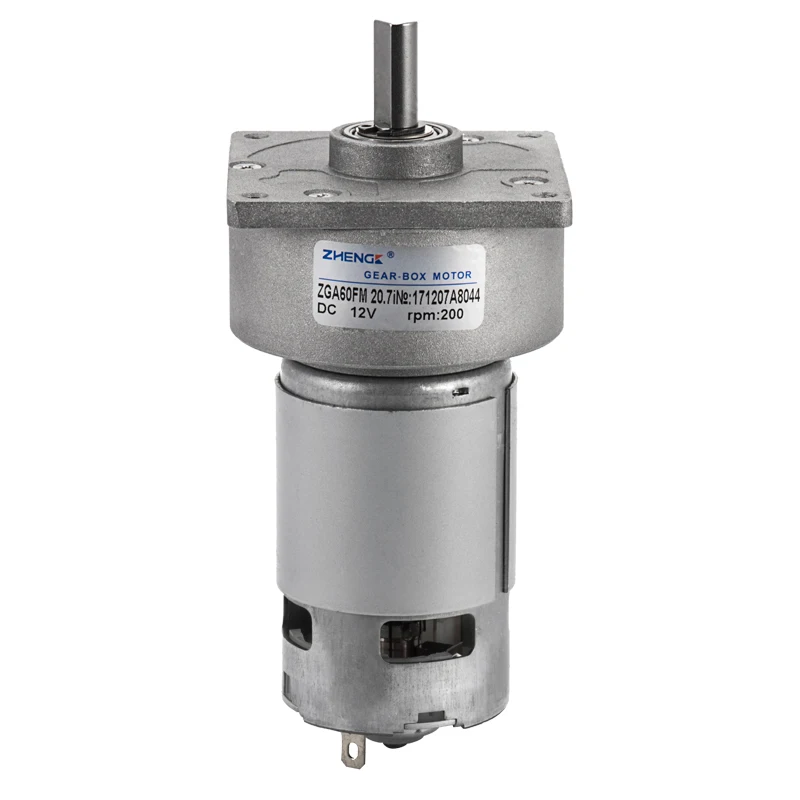 Миниатюрный редукторный двигатель постоянного тока ZGA60FM 12 В 24 высокий крутящий