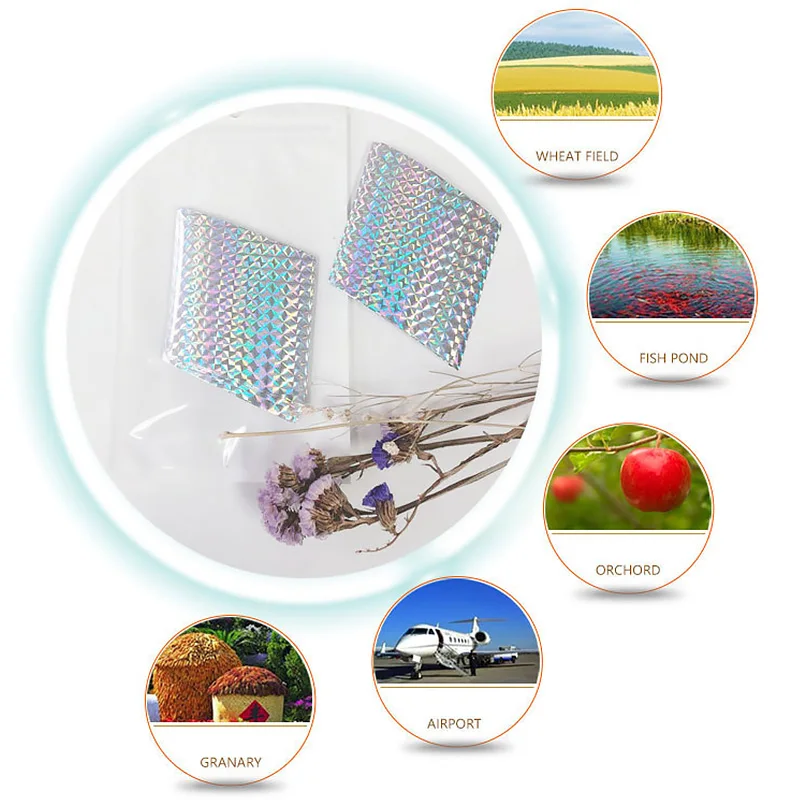 20 шт. Самоклеящихся отражающих пленок против птиц.