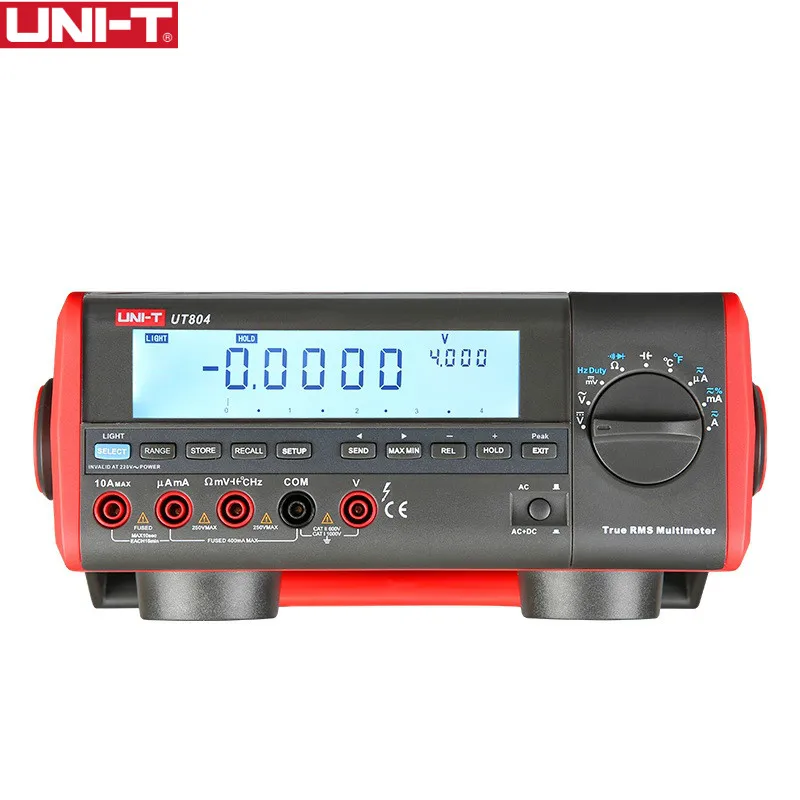 

UNI-T UT804 LCD Display Bench Type Digital Multimeters Volt Amp Ohm Capacitance Hz 39999 Counts Tester High-Accuracy