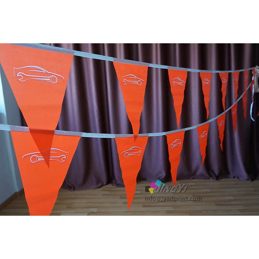 Пользовательские печатные вымпели 30х20см флаги треугольные Висячие 500 метров |