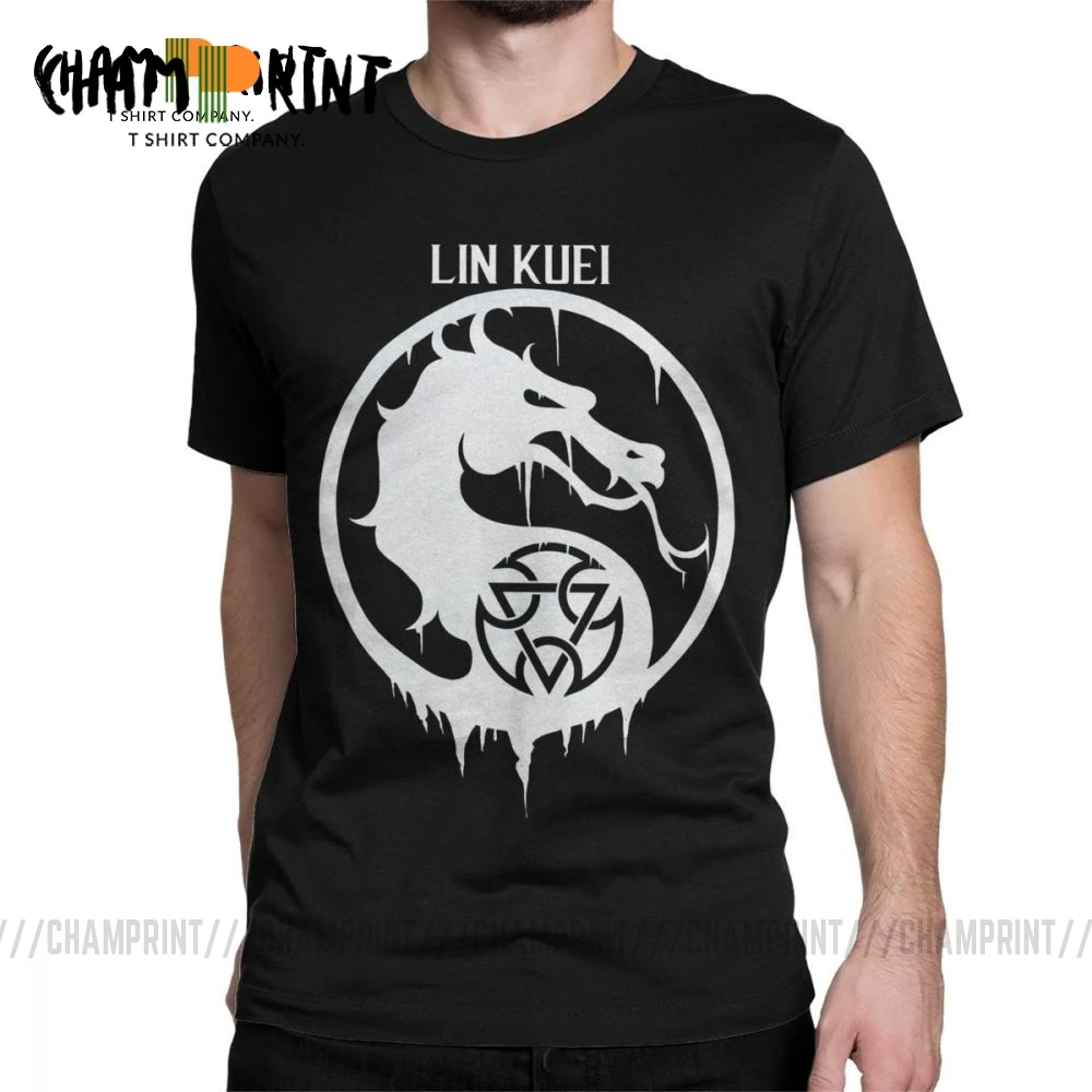 Мужская футболка Mortal Kombat X хлопковая с надписью Lin Kuei Sub Zero MKX одежда для подарка на