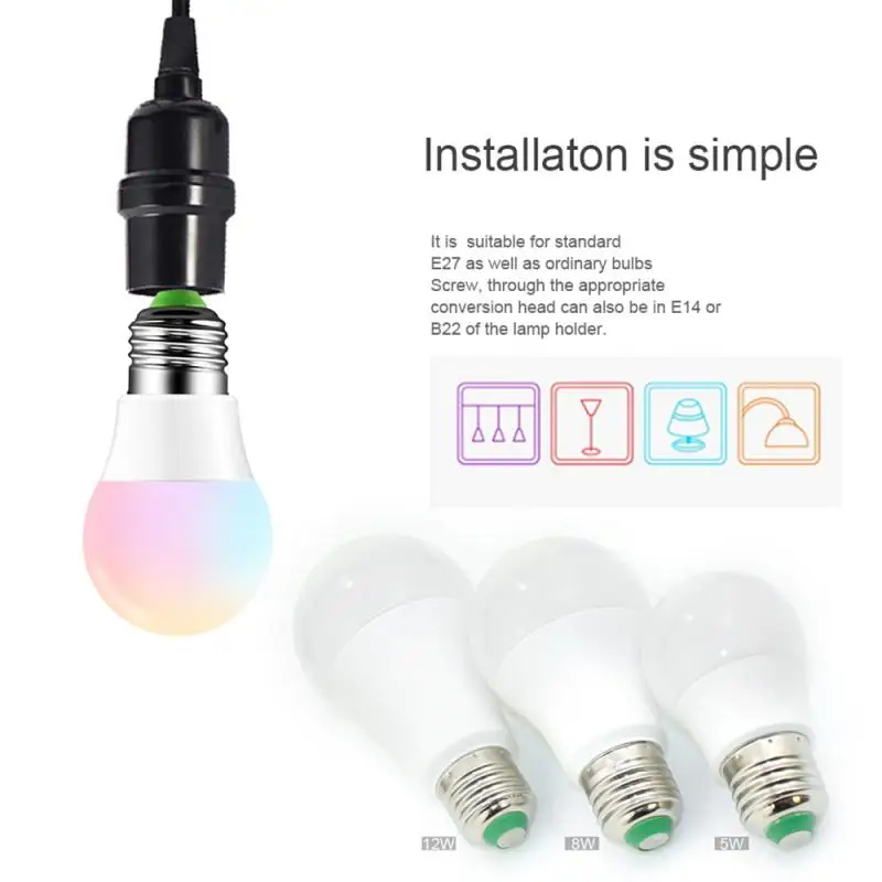 Dimmable 3-15W E27 WiFi Smart Light Bulb LED Lamp App Operate Assistant Control Night For Home Decoration | Лампы и освещение
