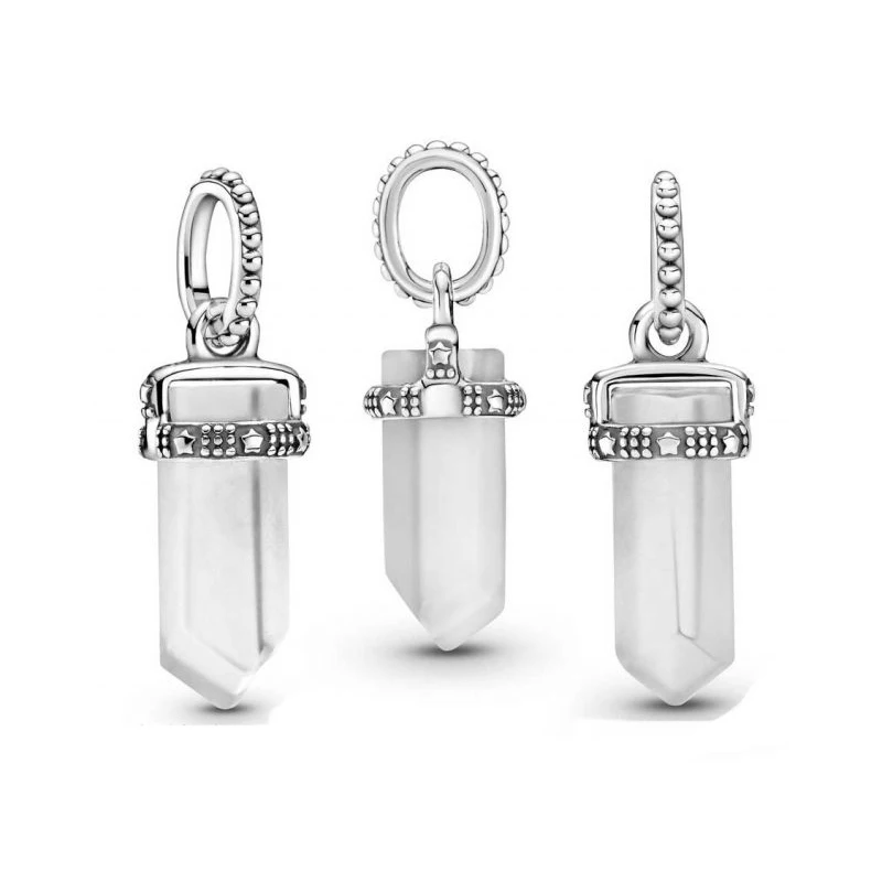 

FURUYA Valentine's Style 925 Sterling Silver Charms Beads Sparkling Silver Crysta fit Original Pandora Bracelet Silver Jewelry