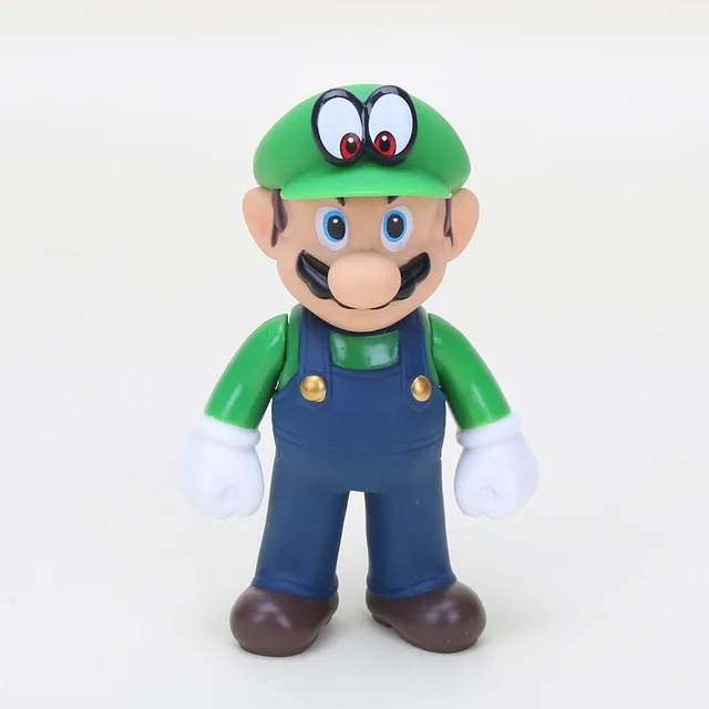 green hat eye mario 8-12 см Фигурки "Супер Марио" игрушки Super Mario Bros Bowser Luigi Koopa Yoshi Mario Maker Odyssey ПВХ фигурка модель игрушки куклы - Цвет: green hat eye mario
