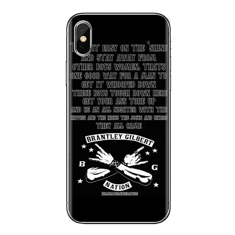 Soft Cases For Samsung Galaxy S2 S3 S4 S5 MINI S6 S7 edge S8 S9 Plus Note 2 3 4 5 8 Coque Fundas Brantley Gilbert Country rocker |