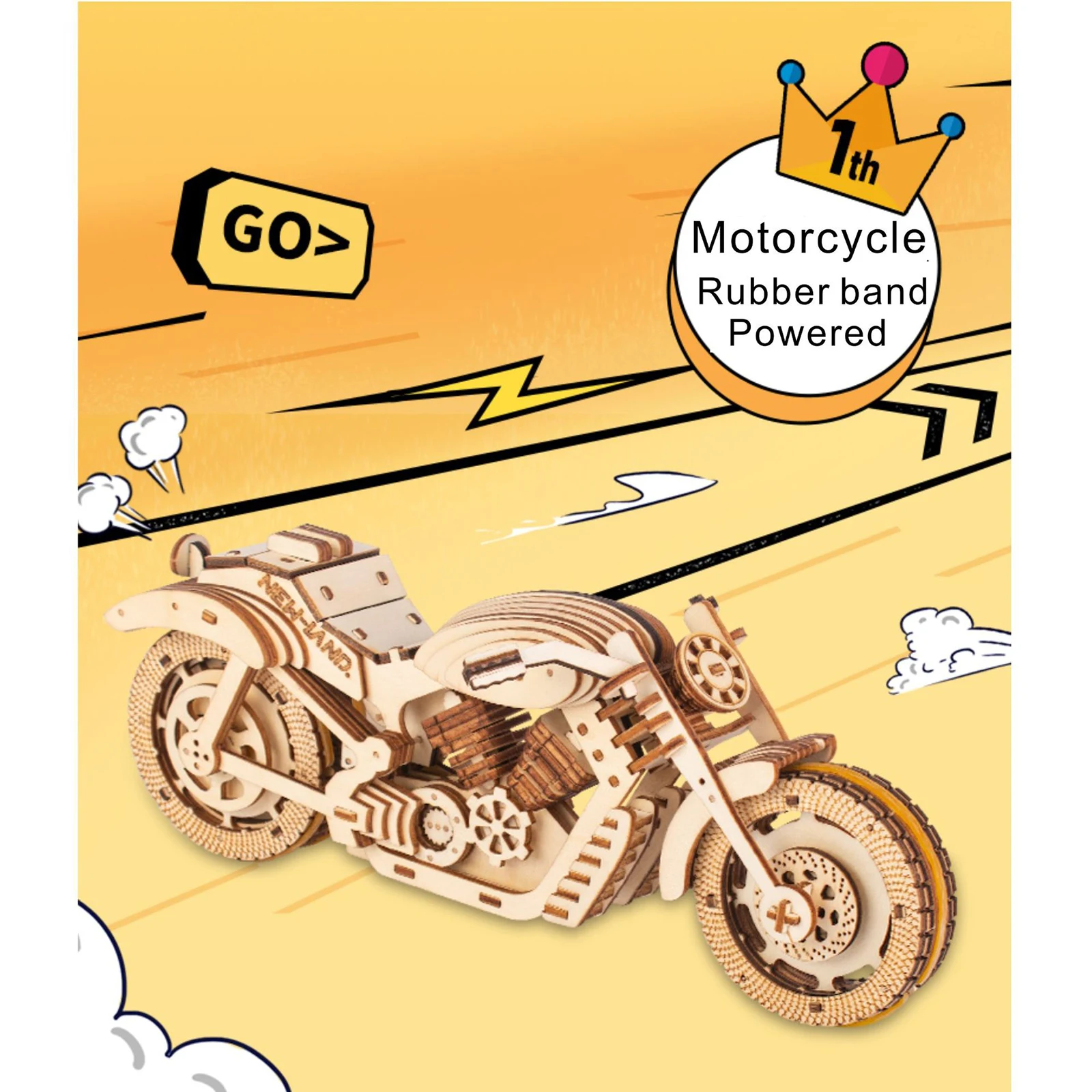 

187Pcs DIY Hand-Made Motorcycle 3D Wooden Puzzle Toy Hand Made Jigsaw Gift For Children Educational Toys Birthday Christmas Gift