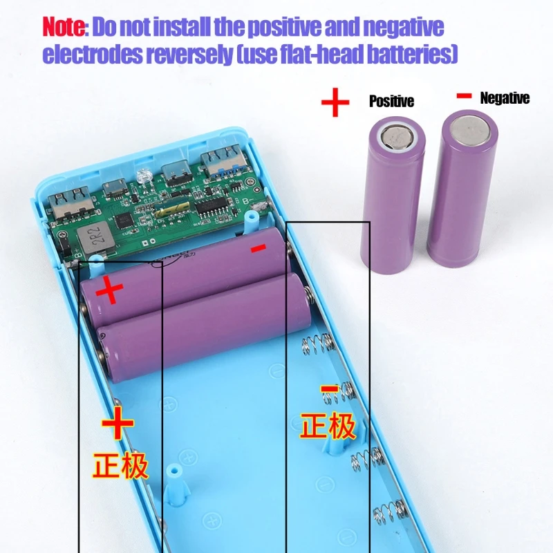 Съемный QC3.0 двойной USB ЖК дисплей DIY 8x18650 чехол для Аккумулятора Внешний