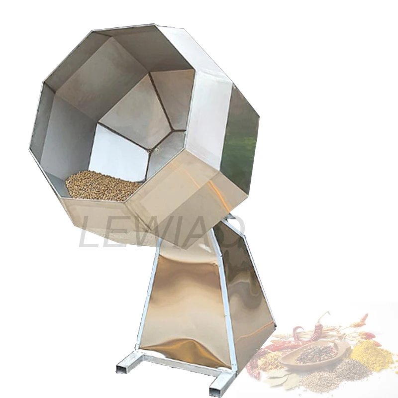 

Small Snack Food Puff Corn Seasoning Machine Potato Chips FIavoring Mixer Machine On 220V