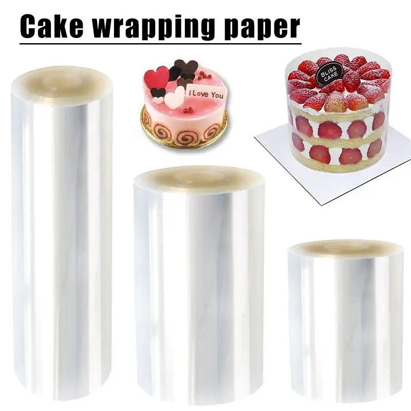 

Cake Collar Plastic DIY Cake Collar Transparent Mousse Cake Sheets Surrounding Edge Clear Cake Strips for Baking