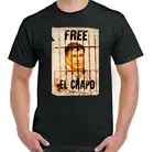 Футболка El Chapo Free Joaqun Guzmn, Мужской Забавный постер, картель лекарств, мужская мода, женская уличная одежда