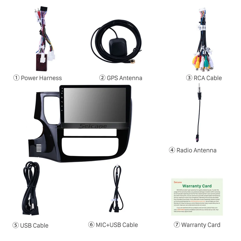 Seicane 4 + 64G 10 1 'ɺndroid 0 для 2014 2015 2016 2017 Mitsubishi Outlander автомобильный GPS Blurtooth
