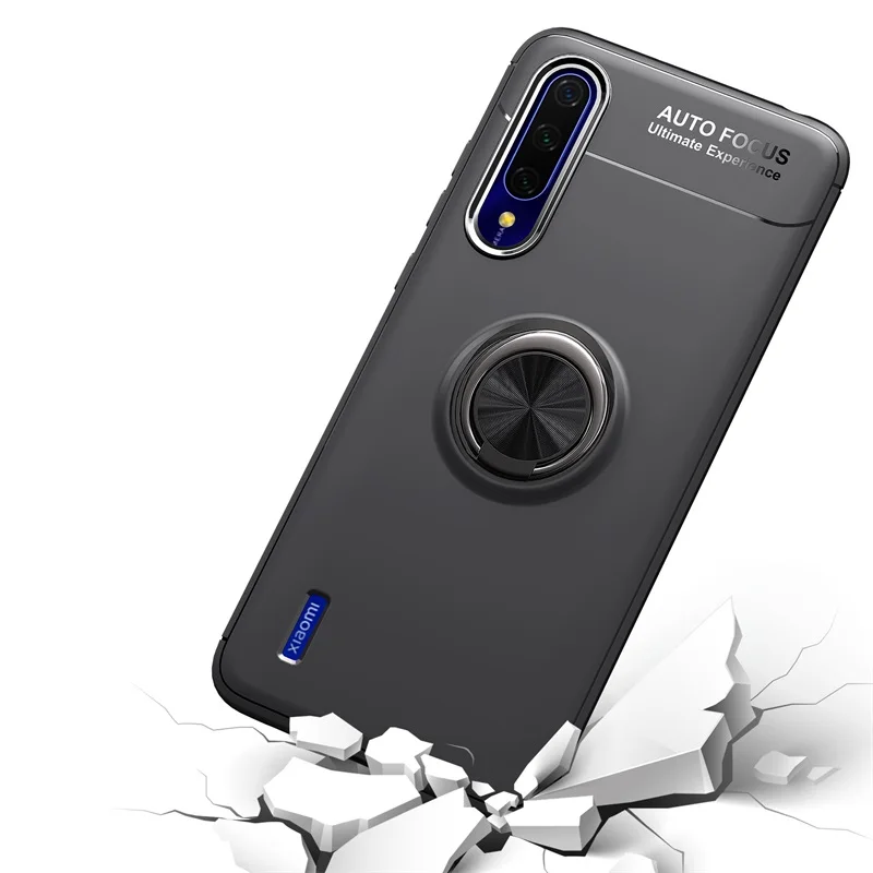Xiaomi mi A3 Lite чехол, чехлы на магнитное кольцо, роскошный держатель кожуха, мягкий матовый Силиконовый чехол для телефона, чехол для Xiao mi A3