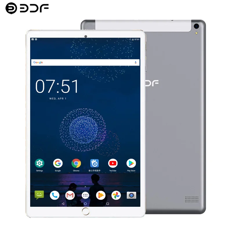 BDF 10 дюймовый планшетный ПК 2 ГБ/32 ГБ Android 9 0 IPS 1280*800 Восьмиядерный планшет телефон 4G