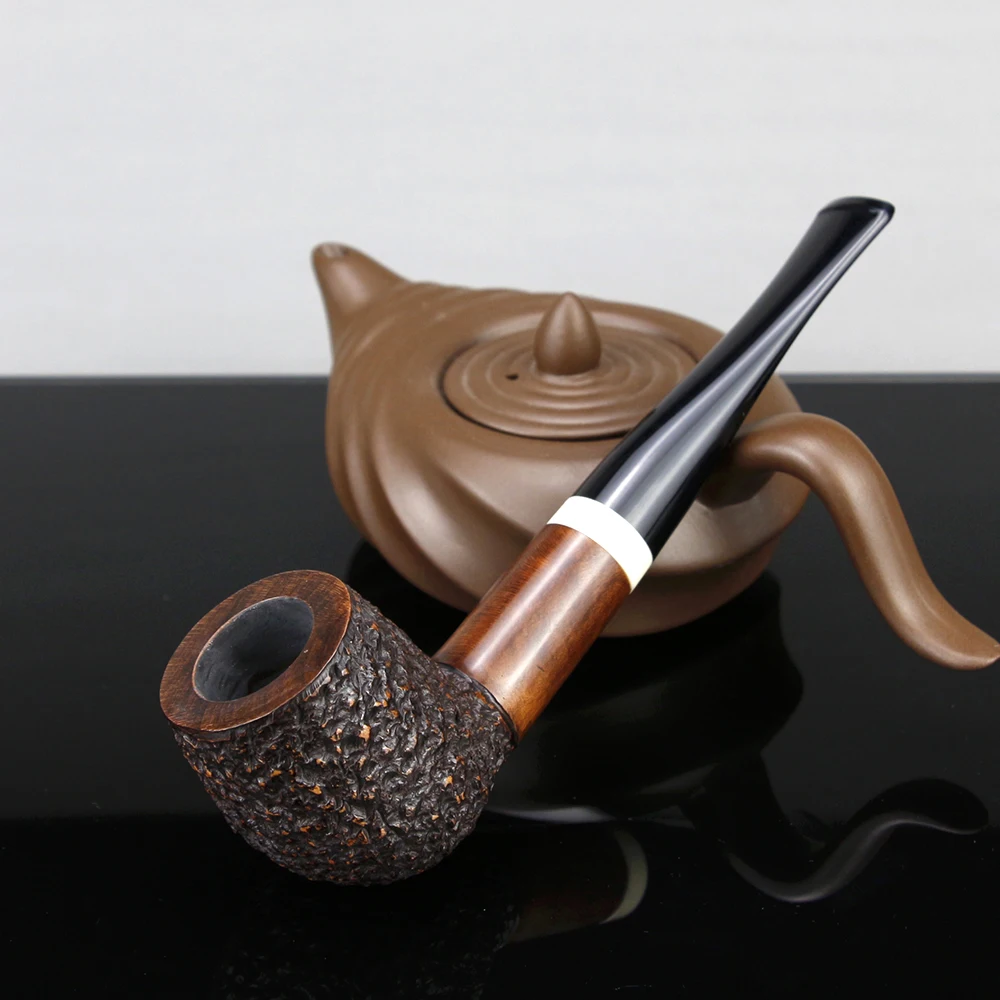 

Top Quality Briar Wood Pipe Handmade Smoking Pipe Briar Tobacco Pipe Random Carved Straight Briar Pipe