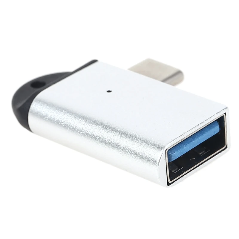 

H9EB USB C to USB 3.0 Aluminum OTG Adapter USB A 3.0 Female to 90 Degree Type C Male