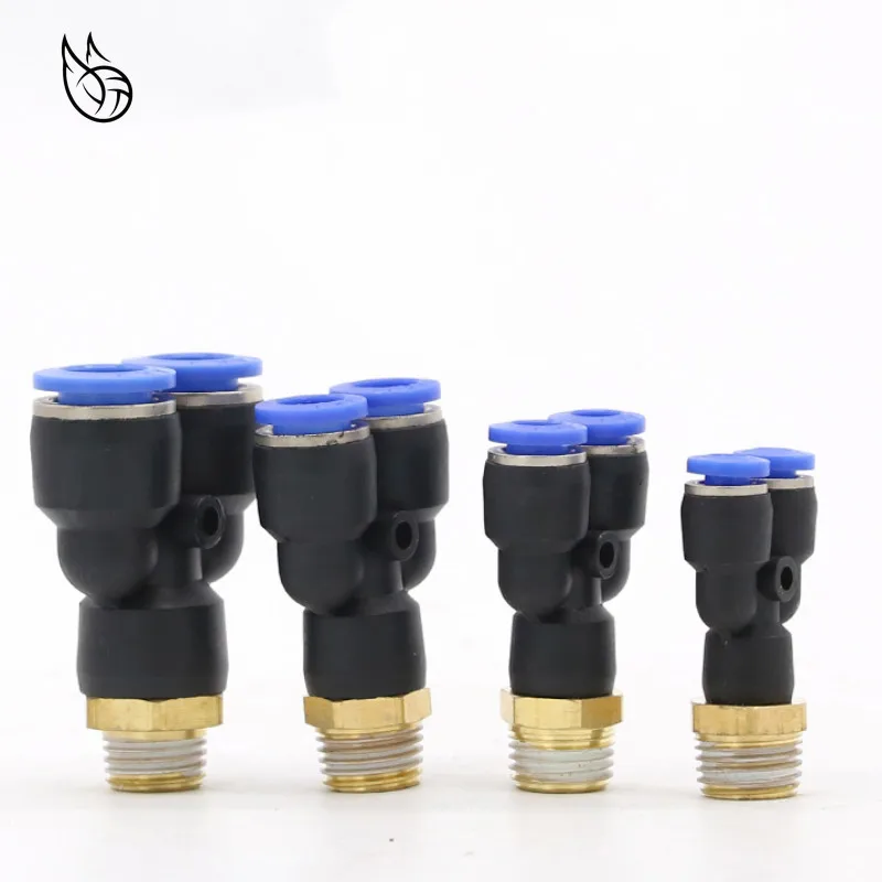 PX Пневматический фитинг y образный тройник 4 мм 12 OD шланг трубка M5 1/8 &quot1/4&quot 3/8