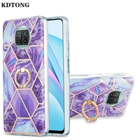 marble phone case for xiaomi poco x3 nfc mi 10 10t lite 5g redmi 9a 9t note 9 pro shell plating splice folded braket back cover