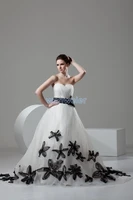 free shipping 2014 new design hot sale custom sizecolor bridal gown small train whiteivory handmade flowers bridesmaid dresses
