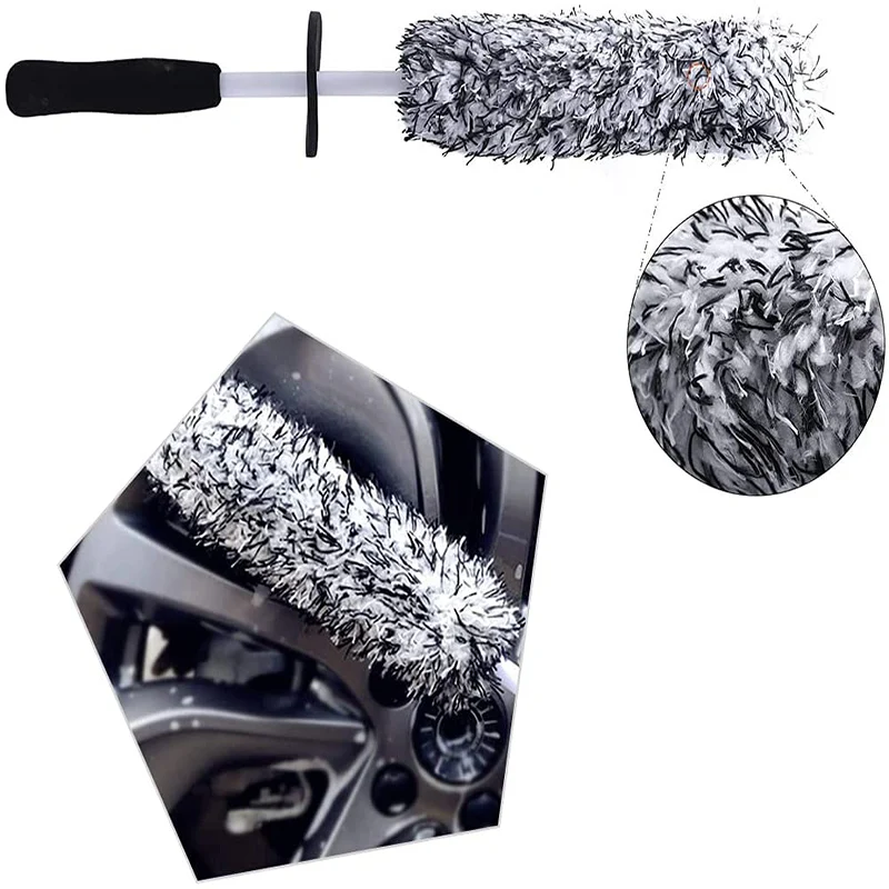 2 шт. аксессуары для мойки автомобильных шин с нескользящей длинной ручкой |