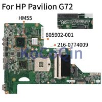 for hp pavilion g72 laptop motherboard 605902 001 605902 501 01013y000 575 g hm55 216 0774009 ddr3 mainboard