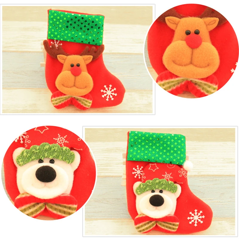 Рождественские подарки рождественские носки украшения в виде елки новогодний