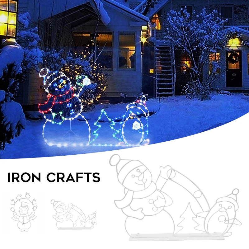 

Christmas Fun Animated Snowball Fight Ornament with LED Light Holiday Party Garden Glowing Decorative Sign TS1 christmas decor