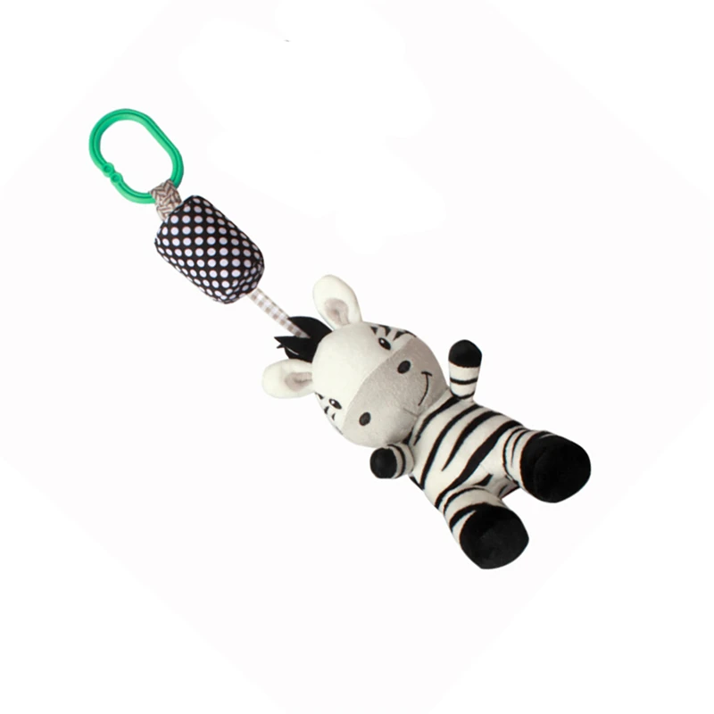 

Baby Rattle Toys Cartoon Zebra Infant Mobile Cloth Toy Baby Trolley Bed Wind Chimes Rattles Bell Crib Hanging Bell Pacify Toys