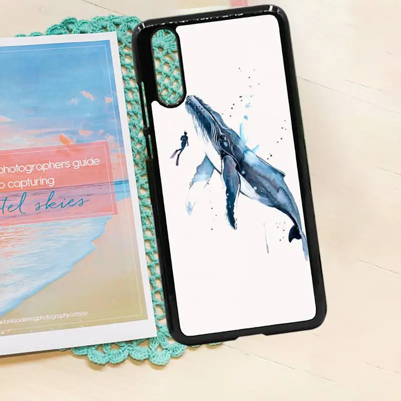 

Killer Whale Orca Watercolor Phone Case PC for iPhone 11 12 pro XS MAX 8 7 6 6S Plus X 5S SE 2020 XR