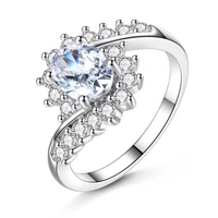 women ring shiny zircon ring wedding ring fashion party classic jewelry girlfriend surprise jewelry wedding anniversary gift