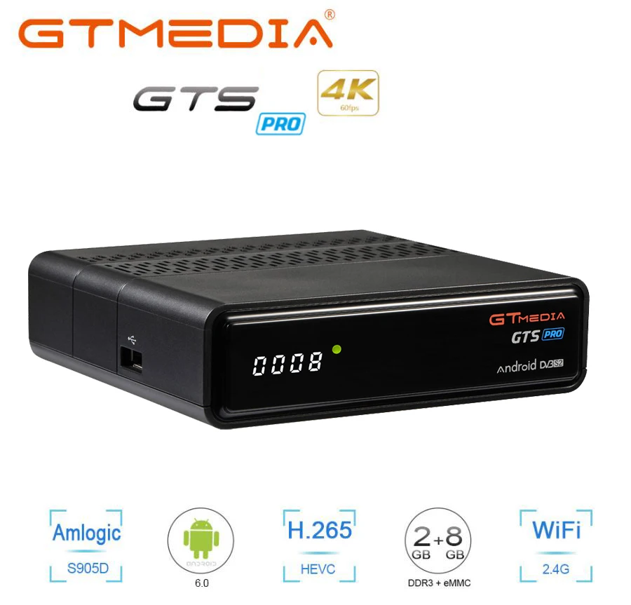Лучший приемник 1080P DVB S2 GTS pro Испания спутниковый ТВ тот же gt media v8 nova Europe Cline android TV
