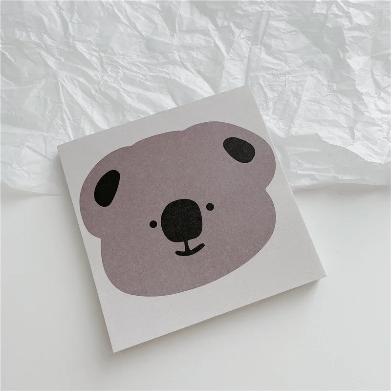 

ins same style cold wind koala bear cute girl heart simple note paper non-sticky