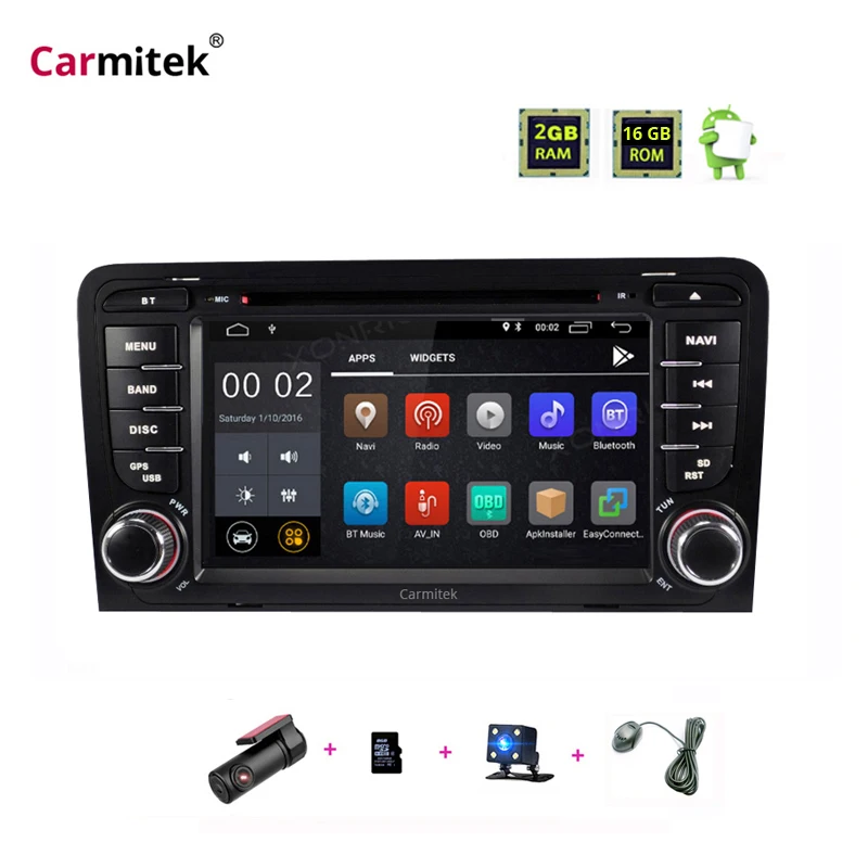 Платформа Android автомобильный радиоприемник 2 Дина DVD плейер gps радио мультимедиа для Audi A3 8P S3 RS3 2003 2004 2005 2006 2007 2008 2009 2010 2011