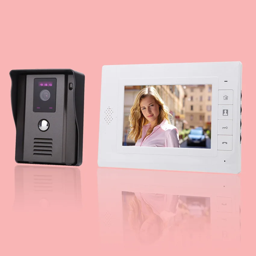 7 дюймов Tft Lcd Экран видео-телефон двери видео Intercome, режимом ночной съемки, g-сенсором и КМОП-матрица для системы наружной безопасности Камера домашней безопасности