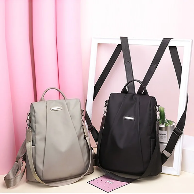 

Women's Portable Anti-theft Travel Backpack Girls Casual Nylon Lager Capacity Shoulder Bag Schoolbag Hot 2021