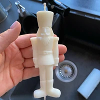 retro puppet guard statue silicone candle mold for diy handmade aromatherapy candle plaster handicrafts figure statue mould