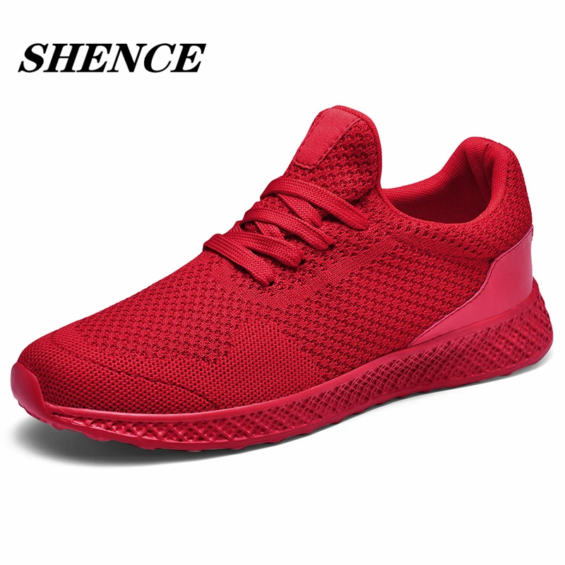 

SHENCE Lightweight Plus Size Men's Walking Casual Sports Shoes Breathable Mesh Low-top Sneakers Fashion Running Shoes for Summer