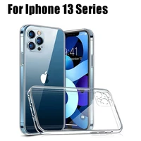 for iphone 13 series transparent soft cover capa fundas case lens protection phone case for iphone 13mmini 13 13pro 13promax