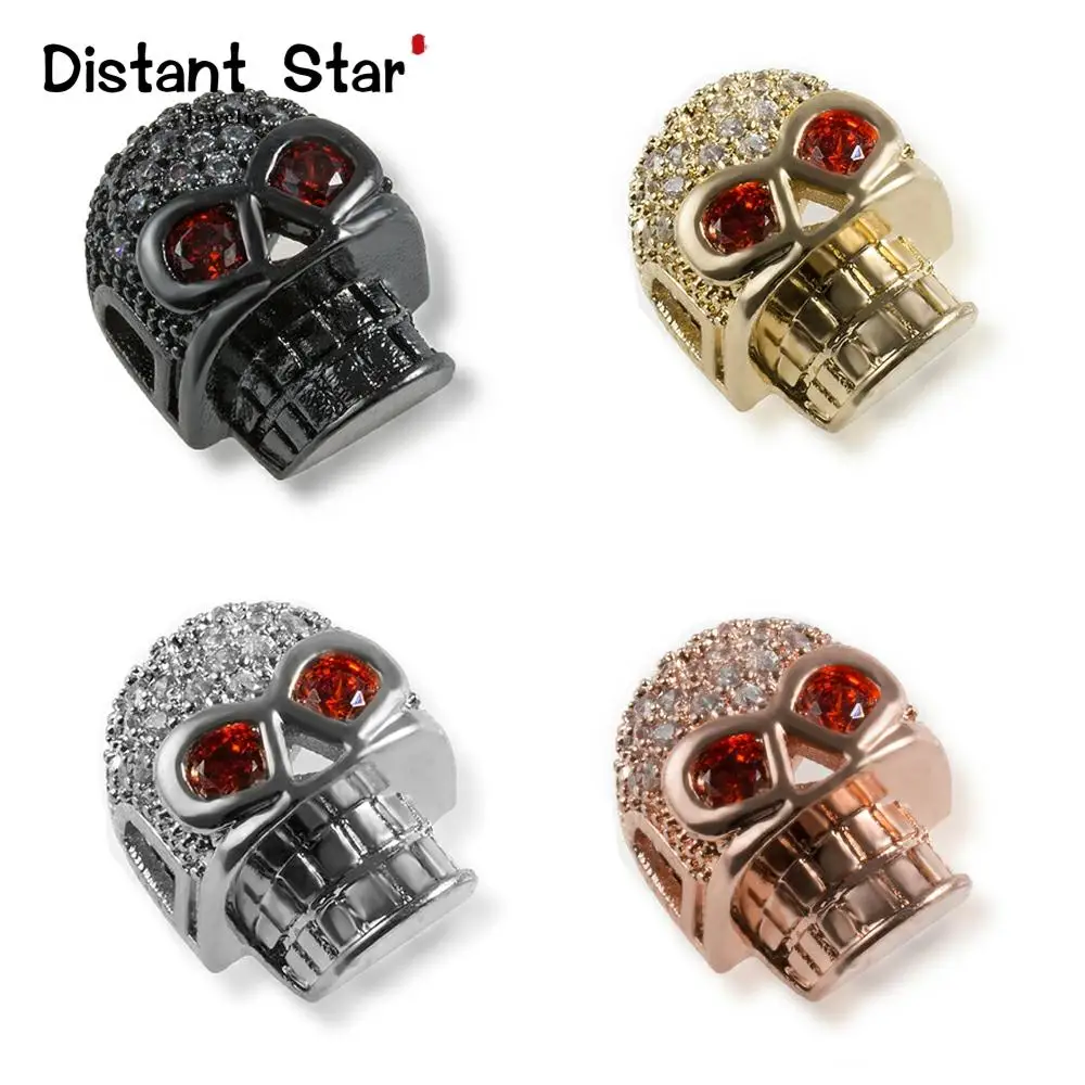 13*10 мм Череп с красными глазами голова высокое качество Латунь кубического