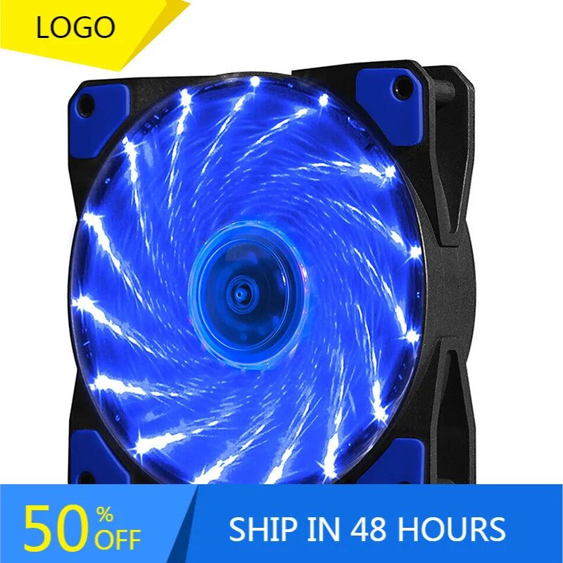 

15 or 33 Lights Streamer 12025 Chassis Fan 12cm Power Supply Fan Heat Dissipation Fan Belt LED Lights