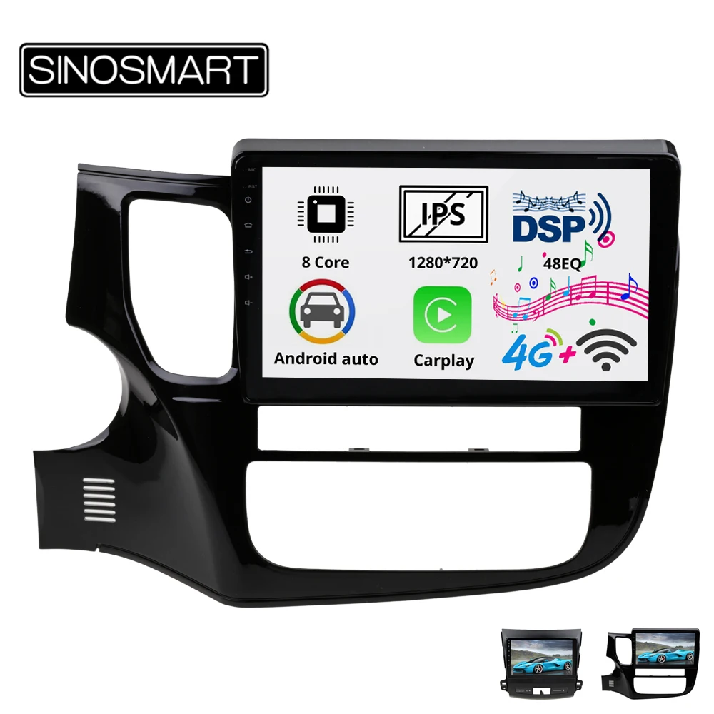 Sinosmart 8 сердечника DSP 48EQ 2Din IPS/QLED 2.5D экран автомобильный gps мультимедийное радио