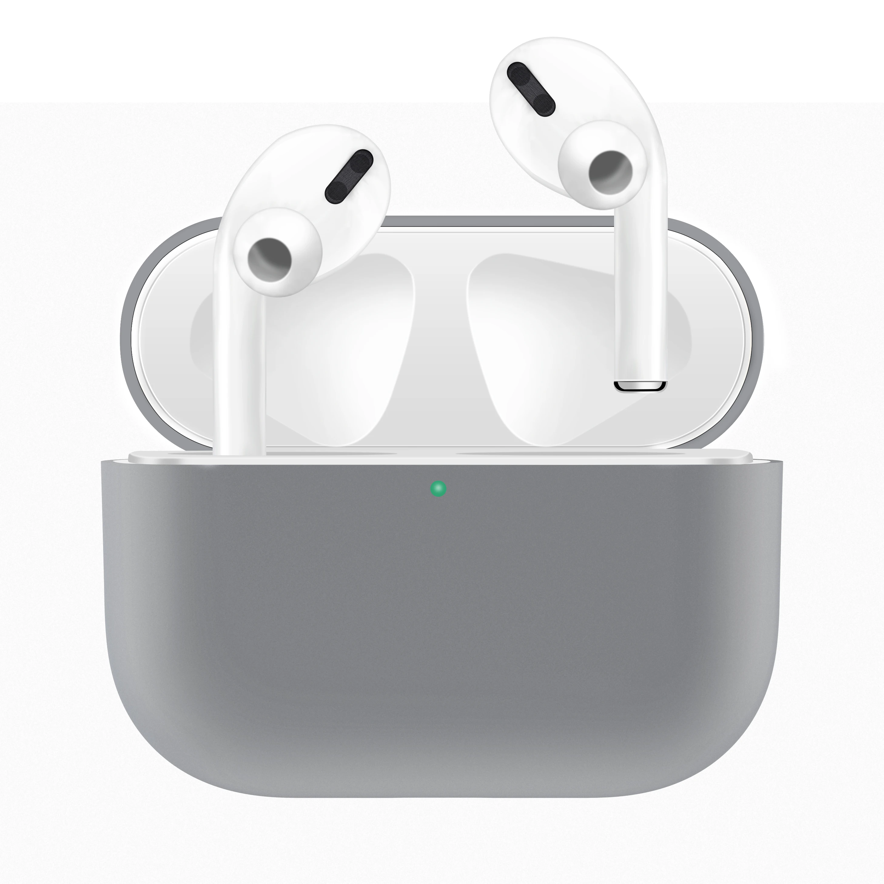 Ультратонкий силиконовый чехол для Airpods Pro зарядки видимый передний светодиодный