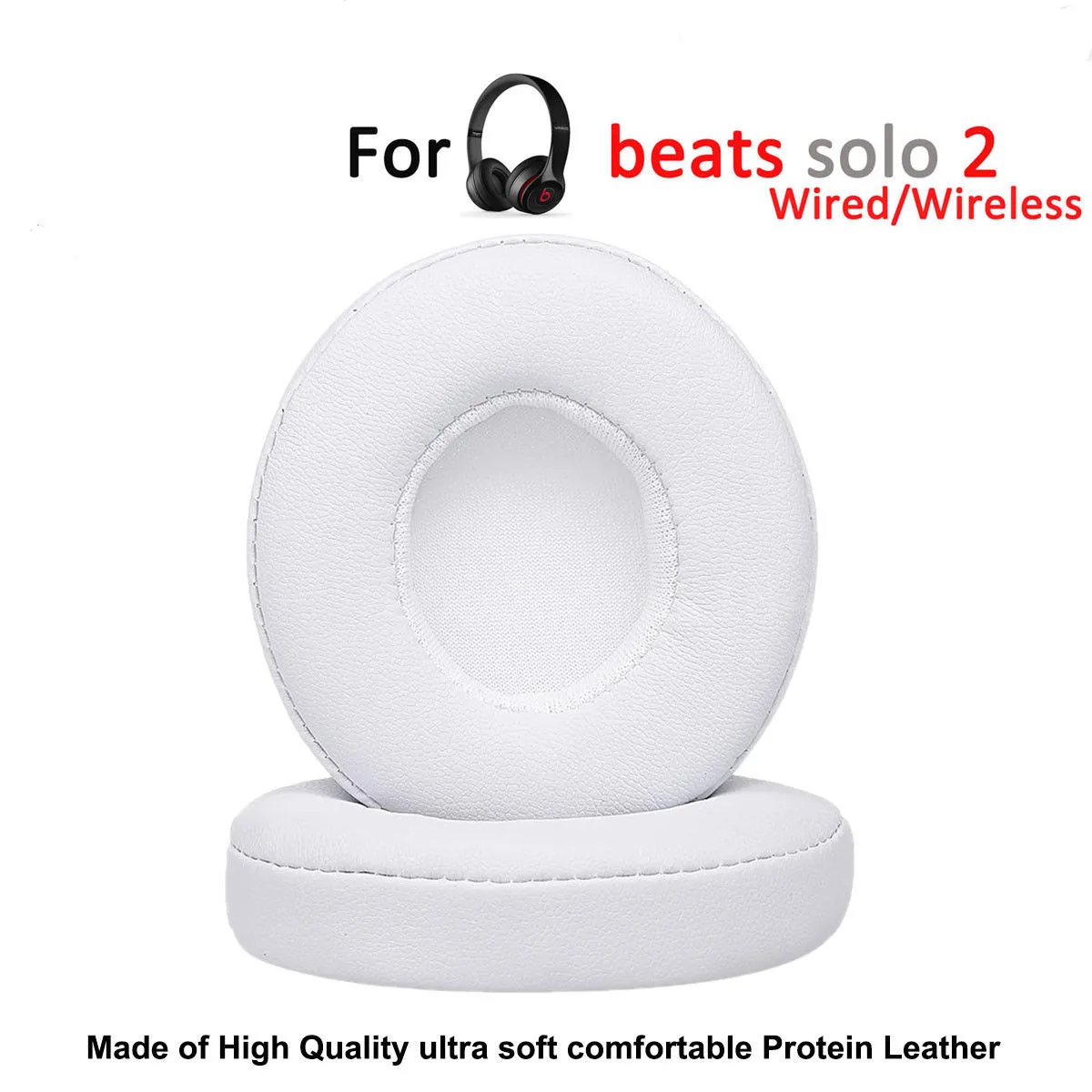2 шт Беспроводные/Проводные Сменные амбушюры для наушников Beats By Dre Solo 2 Solo 3 из искусственной кожи, подушечки для ушей, аксессуары для наушников